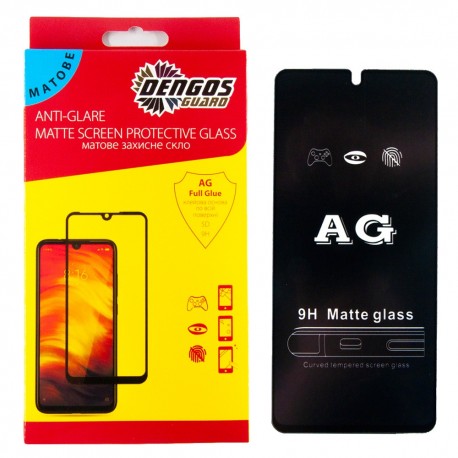 Захисне скло DENGOS Full Glue Matte для Xiaomi Redmi Note 10 (black)