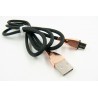 Кабель DENGOS заряда и синхронізації Type-C, "сітка", 1м, (black)
