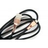 Кабель DENGOS заряда и синхронизации, Lightning, "сетка", 1м, (black)