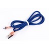 Кабель DENGOS заряду та синхронізації Micro USB, "сітка", 1м, (blue)