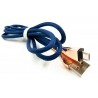 Кабель DENGOS заряду та синхронізації Micro USB, "сітка", 1м, (blue)