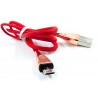 Кабель DENGOS заряда и синхронизации, Micro USB, "сетка", 1м, (red)