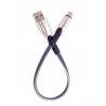Кабель DENGOS заряда и синхронизации Micro-USB, плоский, 0.25м, (grey)