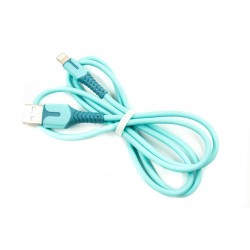 Кабель DENGOS с индикатором заряда, Lightning (PLS-L-IND-SOFT-BLUE)