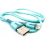 Кабель DENGOS с индикатором заряда, Lightning (PLS-L-IND-SOFT-BLUE)
