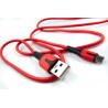Кабель DENGOS с индикатором заряда, Micro-USB (PLS-M-IND-SOFT-RED)