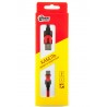 Кабель DENGOS з індикатором заряду, Micro-USB (PLS-M-IND-SOFT-RED)
