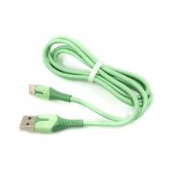 Кабель DENGOS с индикатором заряда, Type-C (PLS-TC-IND-SOFT-MINT)