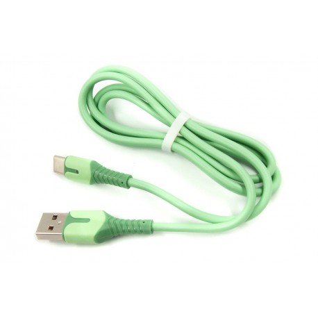 Кабель DENGOS с индикатором заряда, Type-C (PLS-TC-IND-SOFT-MINT)