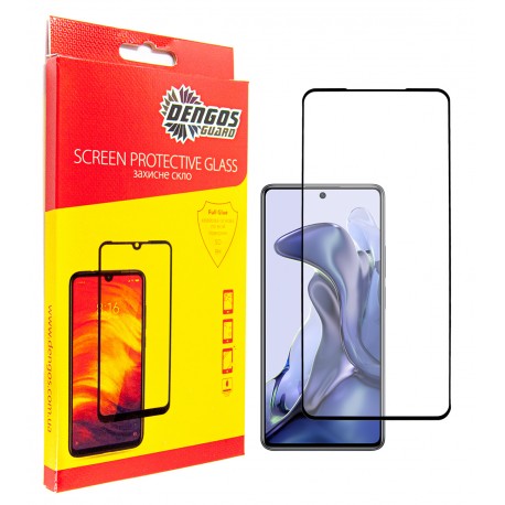 Защитное стекло DENGOS Full Glue для Xiaomi 11T (black)
