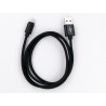 Кабель заряду та синхронизації Micro USB (в оплете, чорний, 100 см)