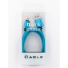 Кабель заряда и синхронизации Micro USB (в оплете, голубой, 100см)