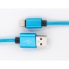 Кабель заряду та синхронизації Lightning (металл, синій, 100 см)