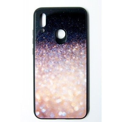 Чехол-панель Dengos (Back Cover) "Glam" для Huawei P Smart 2019, бело-черный калейдоскоп