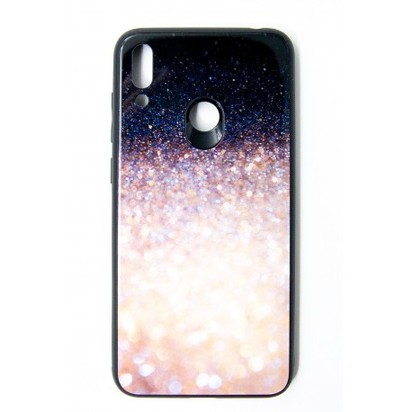 Чохол-панель Dengos (Back Cover) "Glam" для Huawei Y7 2019, біло-чорний калейдоскоп