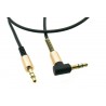 Аудіо-кабель DENGOS AUX 3,5 мм-3,5мм (black)