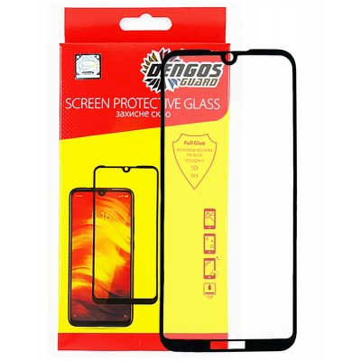 Захисне скло DENGOS Full Glue для Huawei Y5 2019 (black)