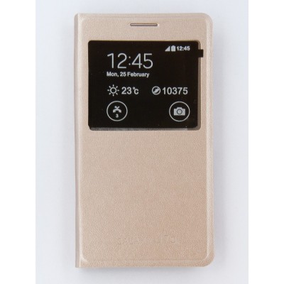 Чехол-книжка DENGOS (Flipp-Book Call ID) для Samsung Galaxy J7 2016 (J710) (золотистый)