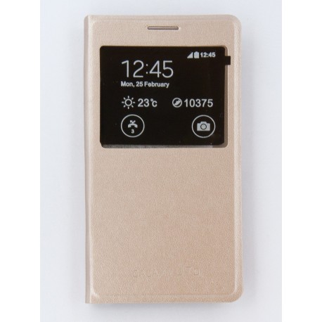 Чехол-книжка DENGOS (Flipp-Book Call ID) для Samsung Galaxy J7 2016 (J710) (золотистый)