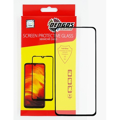 Защитное стекло DENGOS Full Glue для Xiaomi Redmi Note 9 Pro /9 Pro Max /9s (black)