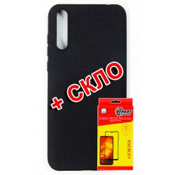Комплект Dengos для Huawei P Smart S панель + стекло защитное Carbon (black) (DG-KM-159)