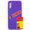 Комплект Dengos для Huawei P Smart S панель + стекло защитное Carbon (Purple) (DG-KM-160)
