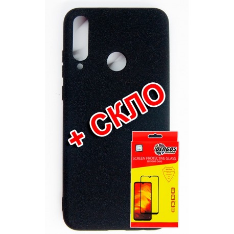 Комплект Dengos для Huawei Y6p панель + скло захисне Carbon (Black) (DG-KM-172)