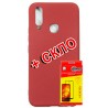 Комплект DENGOS для Vivo Y15 панель + скло захисне Carbon (Red) (DG-KM-175)