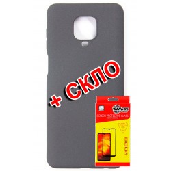 Комплект DENGOS для Xiaomi Redmi Note 9 pro панель + стекло защитное Carbon (Grey) (DG-KM-180)