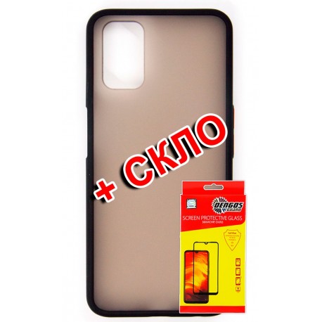 Комплект DENGOS для OPPO A52/A72 панель матовая + скло захисне (Black) (DG-KM-184)