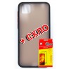 Комплект DENGOS для Huawei Y5P панель матовая + скло захисне (Black) (DG-KM-186)