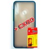 Комплект DENGOS для Huawei Y6P панель матовая + стекло защитное (Blue) (DG-KM-189)