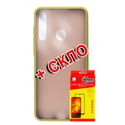 Комплект DENGOS для Huawei Y6P панель матовая + стекло защитное (Green) (DG-KM-190)