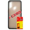 Комплект DENGOS для OPPO A31 панель матовая + стекло защитное (Black) (DG-KM-206)