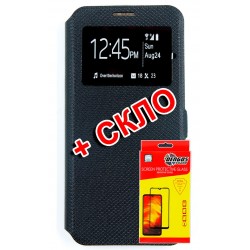 Комплект DENGOS для Vivo X50 чехол-книжка + скло захисне (Black) (DG-KM-202)